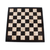 Marble chess set, 'Cafe Battle' - Brown and Black Marble Chess Set from Mexico