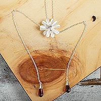  Alzerina Handmade Lariat Necklace with Light Topaz