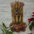 Ceramic mask, 'Maize Majesties' - Handcrafted Ceramic Corn Guardian Mask Wall Art from Mexico (image 2) thumbail