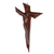 Ceramic cross wall art, 'Grace Given' - Handcrafted Brown Ceramic Cross Wall Art from Mexico (image 2a) thumbail