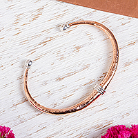 Modern Sterling Silver Heart Bracelet from Taxco - Everlasting Heart