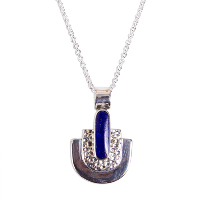 Taxco Lapis Lazuli Pendant Necklace from Mexico