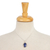 Collar con colgante de lapislázuli, 'Wintry Gaze' - Collar colgante de plata de Lapislázuli y Taxco de México