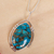 Sterling silver pendant necklace, 'Taxco Legend' - Composite Turquoise and Taxco Silver Pendant Necklace (image 2b) thumbail