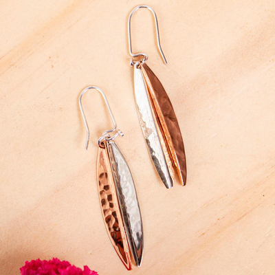 Ohrhänger aus Sterlingsilber und Kupfer - Taxco Ohrhänger aus Sterlingsilber und Kupfer aus Mexiko