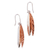 Sterling silver and copper dangle earrings, 'Hammered Abstraction' - Taxco Sterling Silver and Copper Dangle Earrings from Mexico