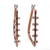 Sterling silver and copper hoop earrings, 'Modern Trapezoids' - Taxco Sterling Silver and Copper Hoop Earrings from Mexico (image 2c) thumbail