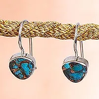 Composite turquoise drop earrings, Gleaming Gems