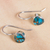 Composite turquoise drop earrings, 'Gleaming Gems' - Taxco Composite Turquoise Drop Earrings from Mexico
