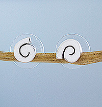 Sterling silver stud earrings, 'Wind Cyclones' - Taxco Sterling Silver Spiral Stud Earrings from Mexico