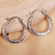 Sterling silver hoop earrings, 'Rings of Freedom' - Hammered Taxco Sterling Silver Hoop Earrings from Mexico