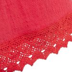 Cotton long A-line tank, 'Simple Breeze in Crimson' - Cotton Gauze Long A-Line Tank in Solid Crimson from Mexico