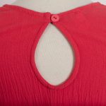 Cotton long A-line tank, 'Simple Breeze in Crimson' - Cotton Gauze Long A-Line Tank in Solid Crimson from Mexico