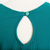 Cotton long A-line tank, 'Simple Breeze in Teal' - Cotton Gauze Long A-Line Tank in Solid Teal from Mexico