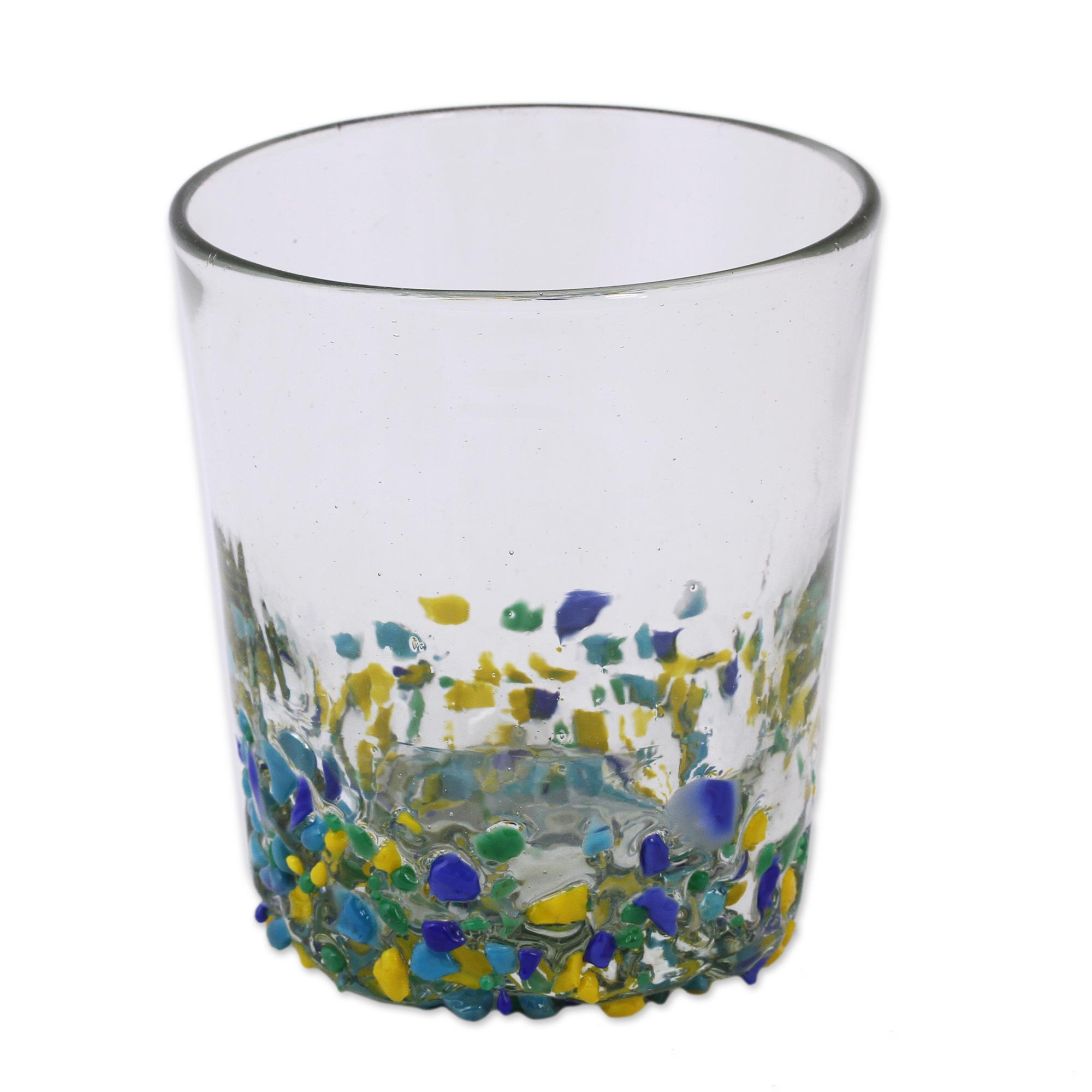 Unicef Market Confetti Pattern Recycled Glass Rocks Glasses Set Of 6 Beautiful Confetti