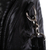 Leather handbag, 'Black Garden' - Floral and Leaf Pattern Black Leather Handbag from Mexico (image 2c) thumbail