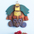 Ceramic mask, 'Colorful Ah Puch' - Ah Puch Ceramic Wall Mask Crafted in Mexico