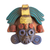 Ceramic mask, 'Colorful Ah Puch' - Ah Puch Ceramic Wall Mask Crafted in Mexico thumbail