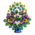 Keramische Skulptur, 'Florid Cuernavaca' (Florid Cuernavaca) - Florale keramische Lebensbaum-Skulptur aus Mexiko