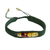 Amber wristband bracelet, 'Age-Old Elegance in Viridian' - Amber Wristband Bracelet with Viridian Cord from Mexico thumbail