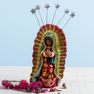 Ceramic sculpture, The Virgin of Guadalupe