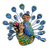 Ceramic sculpture, 'Pair of Nahuales' - Peacock-Themed Ceramic Nahual Sculpture from Mexico (image 2b) thumbail