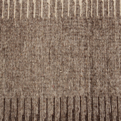 Teppich aus zapotekischer Wolle, 'Eternal Earth' - Zigzag Zapotec Wool Area Rug in Brown aus Mexiko