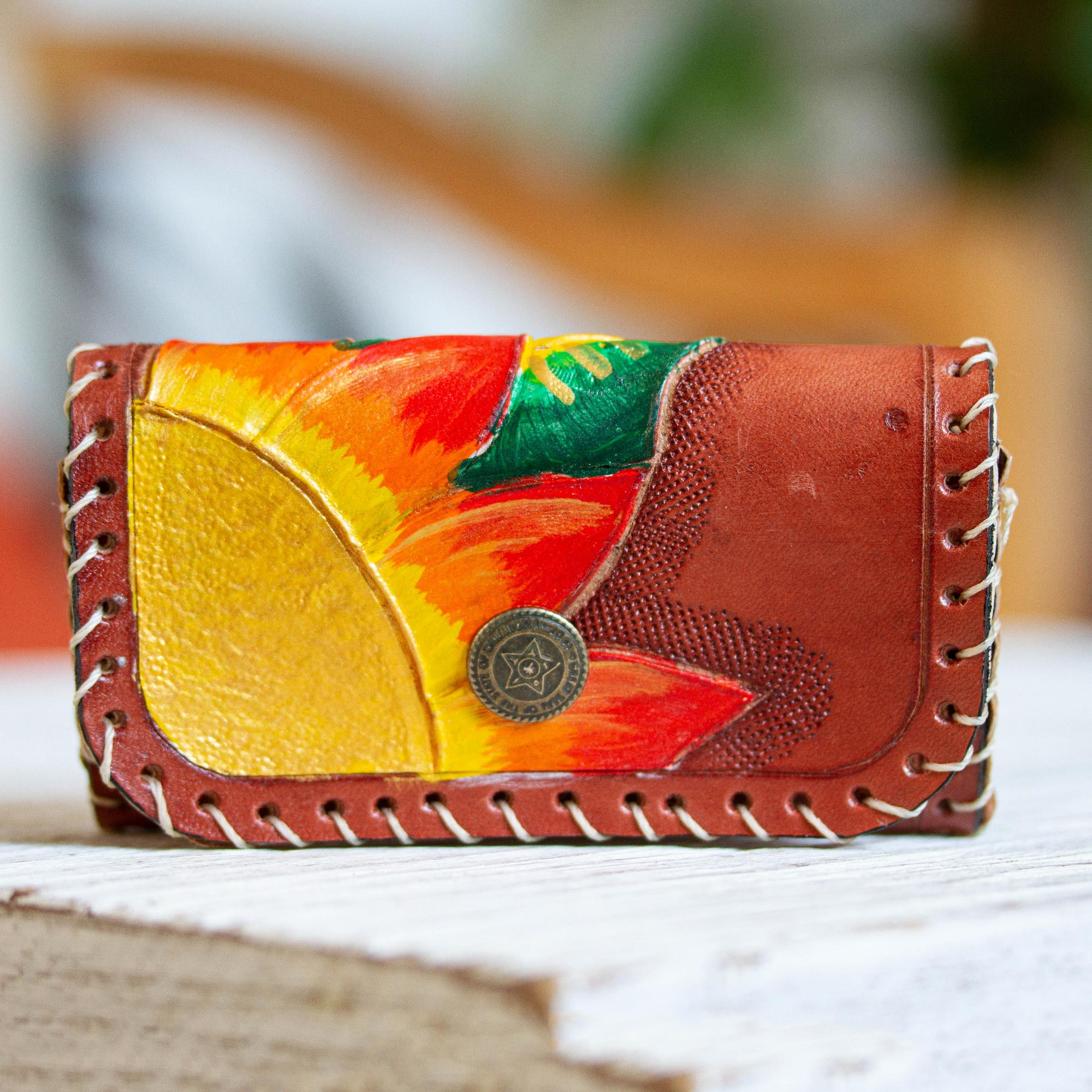 mexican leather coin purse