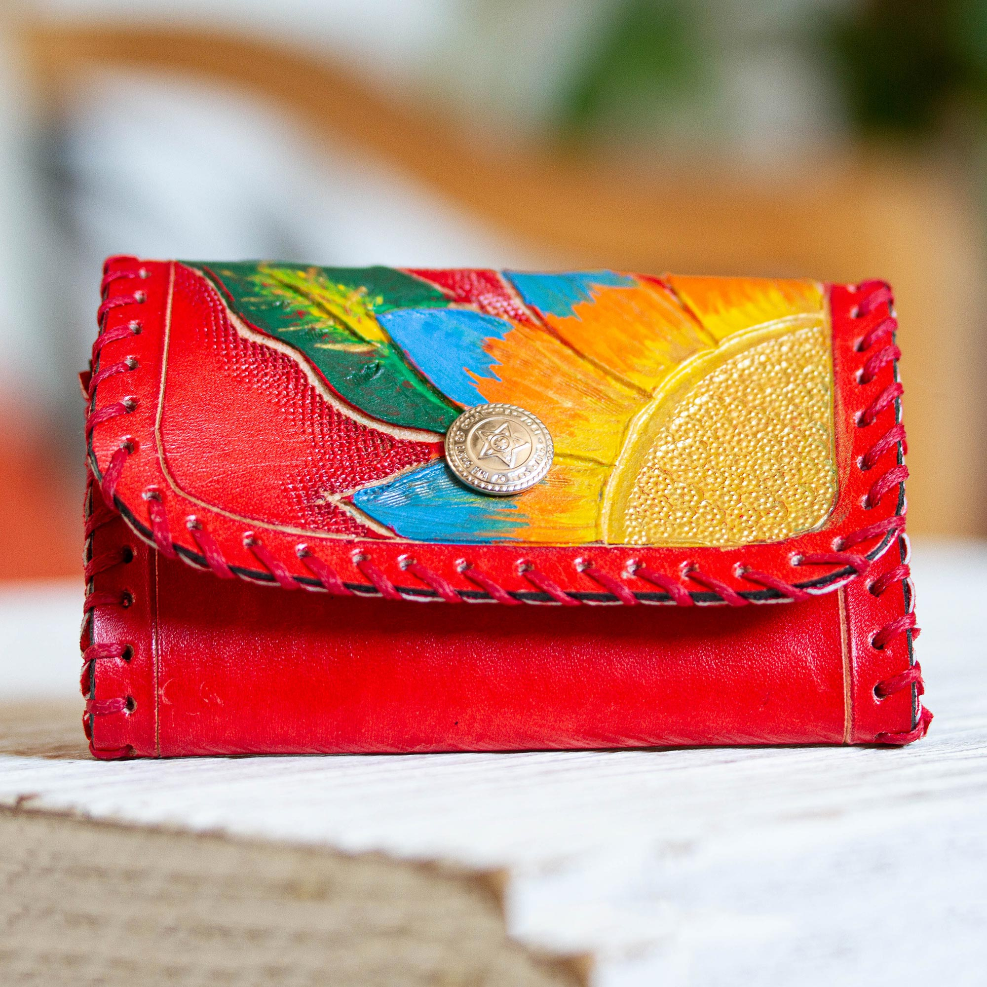 mexican leather coin purse