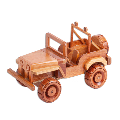 Holzhaus-Akzent, 'Alter Jeep - Alter Jeep Wood Home Akzent Made in Mexico