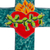 Ceramic wall cross, 'Heart of Faith' - Signed Colorful Ceramic Wall Cross from Mexico (image 2b) thumbail