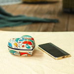 Ceramic jewelry box, 'Flourishing Heart' - Handmade Heart Shaped Ceramic Jewelry Box