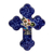 Ceramic wall cross, 'Catrina Pup' - Hand Painted Dog-Themed Ceramic Wall Cross (image 2a) thumbail