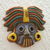 placa de pared de cerámica - Placa de máscara de pared de cerámica del dios azteca Tlaloc