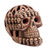 Ceramic sculpture, 'Skull Celebration' (12.5 in) - Handcrafted Ceramic Skull Sculpture with Mini Skull Motif (image 2a) thumbail