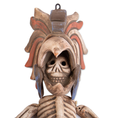 Escultura de cerámica - Escultura colgante de cerámica hecha a mano esqueleto de guerrero águila