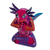 Wood alebrije figurine, 'Lotus Axolotl' - Colorful Axolotl Alebrije Figurine from Mexico