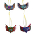 Wood ornaments, 'Hearts Take Wing' (set of 4) - Wooden Winged Hearts Holiday Ornaments (Set of 4) (image 2a) thumbail