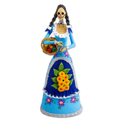 Handmade Day of the Dead Catrina Figurine from Mexico
