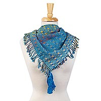 Cotton scarf, 'Highlands Fiesta' - Maya Backstrap Loom Handwoven Multicolor Cotton Scarf