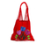 Cotton shoulder bag, 'Chili Red Garden' - Bright Embroidered Handwoven Red Cotton Mexican Morral Tote (image 2a) thumbail