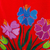Umhängetasche aus Baumwolle - Hell bestickte handgewebte mexikanische Morral-Tasche aus roter Baumwolle