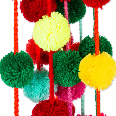 Cotton garlands, 'Bright Fiesta Colors' (set of 10) - 10 Handcrafted Cotton Garlands in Many Bright Colors
