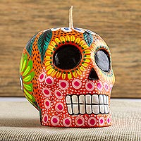 Featured review for Candle, Colorful Orange Skull