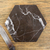 Marble cheese board, 'Hexagon in Black' - Black Marble Cheese or Chopping Board from Mexico (image 2) thumbail