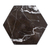 Marble cheese board, 'Hexagon in Black' - Black Marble Cheese or Chopping Board from Mexico