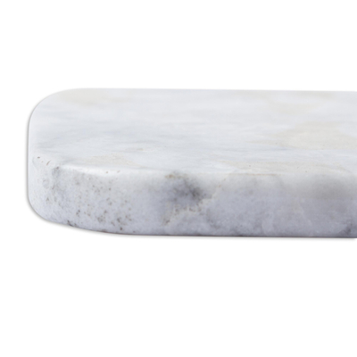 Käsebrett aus Marmor - Kleines Käsebrett aus weißem und grauem Marmor