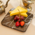 Käsebrett aus Marmor - Quadratisches Käse- oder Schneidebrett aus schwarzem Marmor