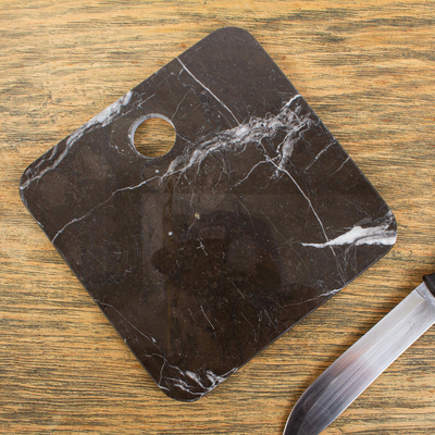 Tabla de quesos de mármol - Queso de mármol negro cuadrado o tabla de cortar