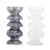 Marble and onyx mini chess set, 'White and Ash' - Mexican White Onyx and Charcoal Grey Marble Mini Chess Set (image 2d) thumbail